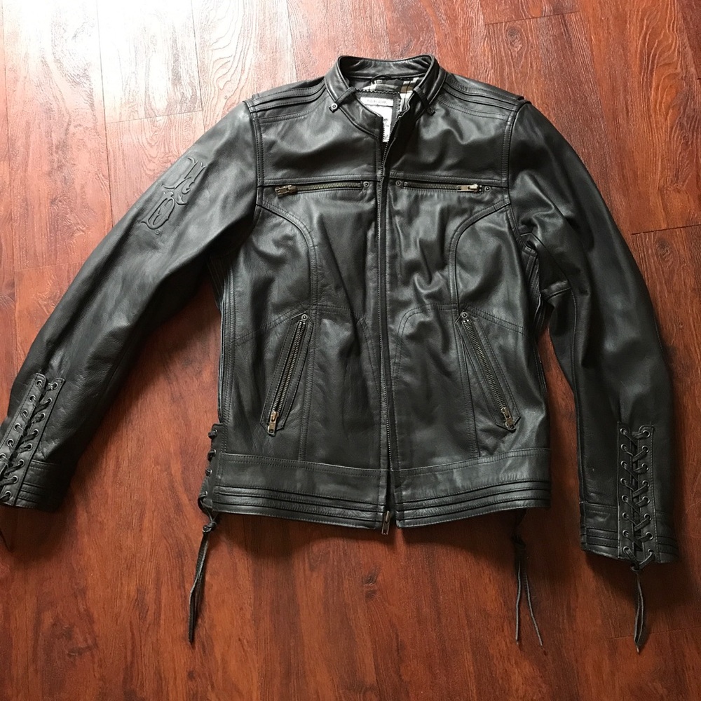 Ladies Harley Davidson Black Leather Jacket